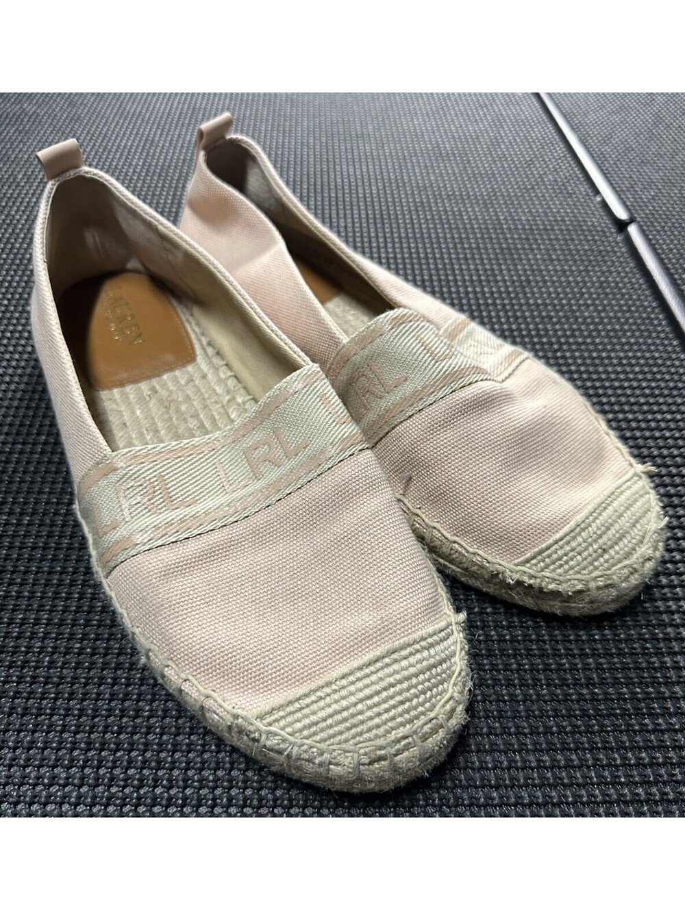 Lauren Ralph Lauren Pink Caylee Espadrille Flats Loafers Casual Shoes Size 8.5
